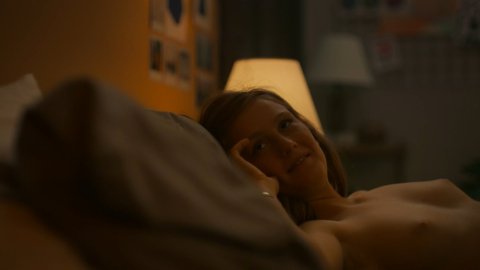 India Menuez, Margaret Qualley - Topless Scenes in Adam (2019)