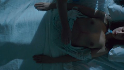 Jenna Harrison, Karishma Ahluwalia - Topless Scenes in Chimera Strain (2018)