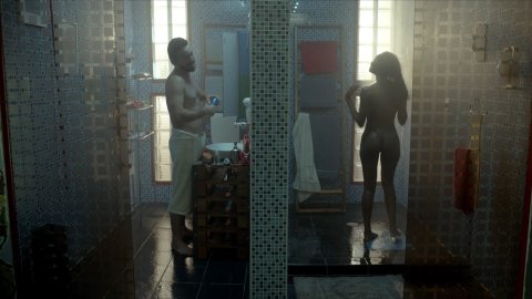 Maria Nela Sinisterra - Topless Scenes in Time Sweep (2016)